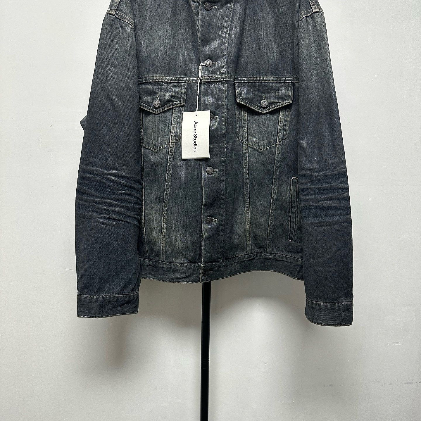 Acne Studios Acne Studios Washed Black Denim Jacket Size M Size US M / EU 48-50 / 2 - 5 Thumbnail
