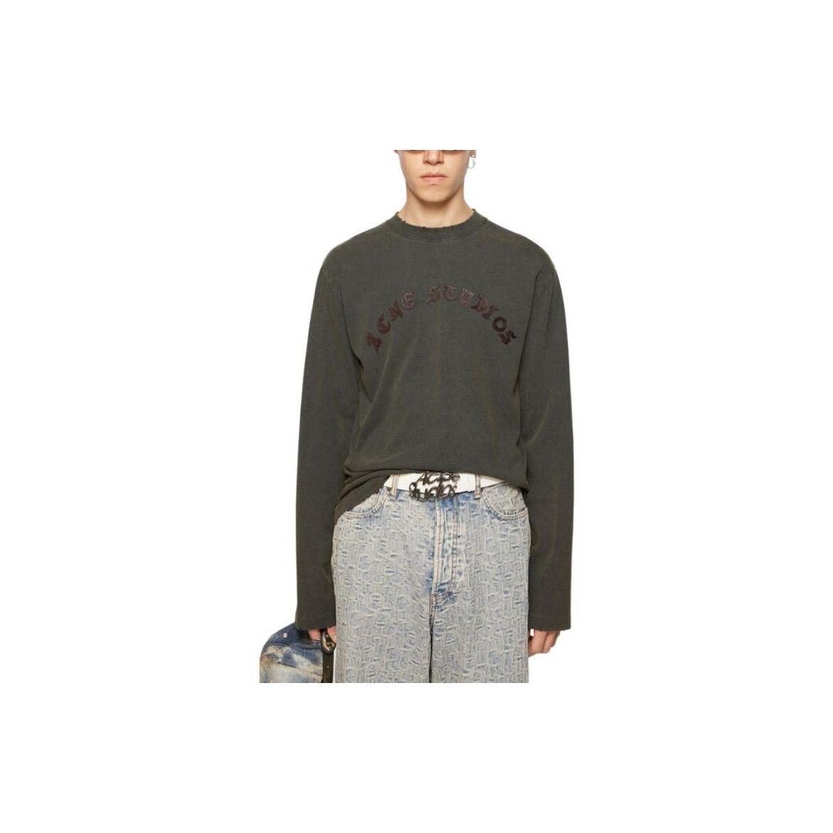Acne Studios Acne Studios Logo Long Sleeve T-Shirt Size M Size US M / EU 48-50 / 2 - 5 Thumbnail