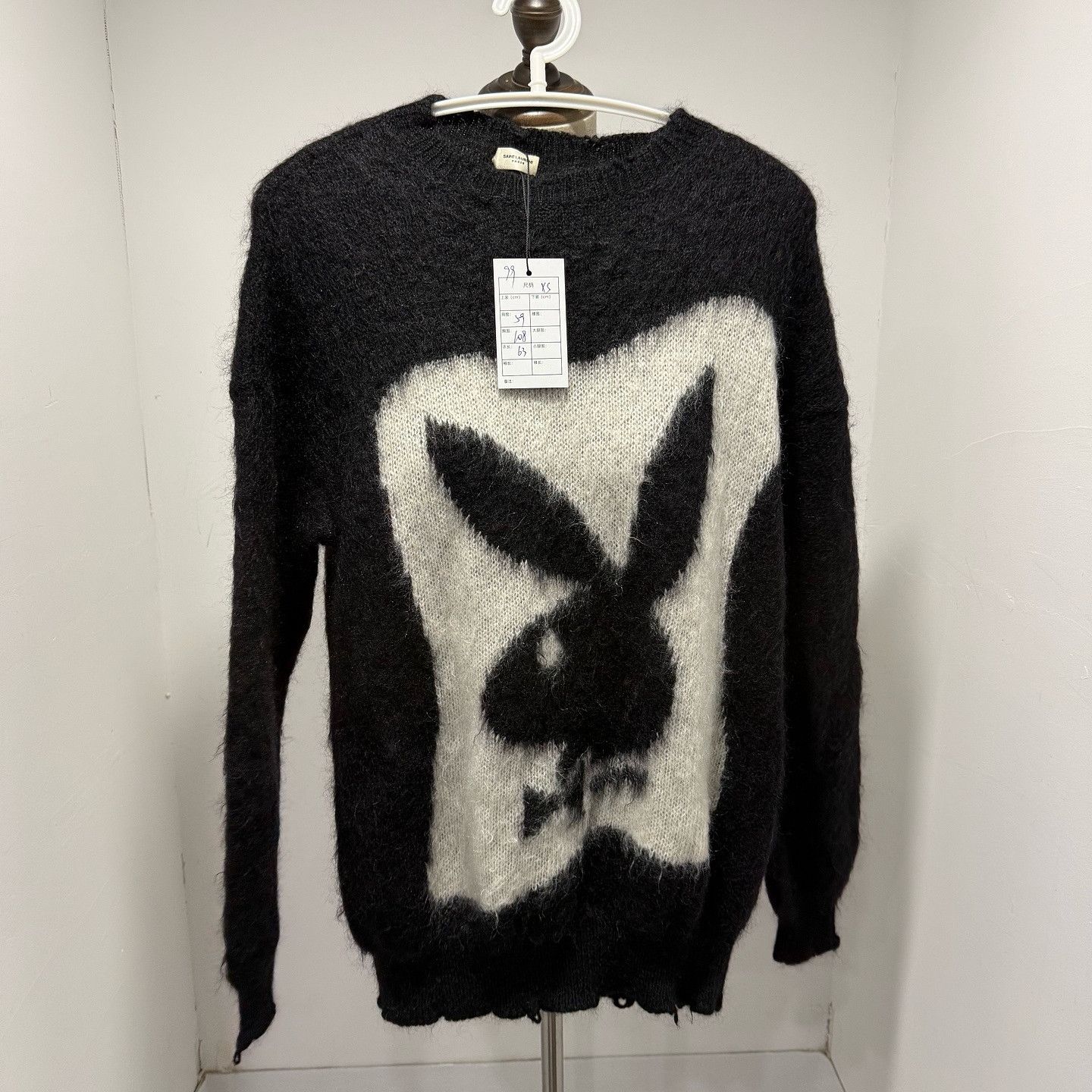 Saint Laurent Paris Saint Laurent Playboy Bunny Mohair Sweater Size XS Size XS / US 0-2 / IT 36-38 - 6 Thumbnail