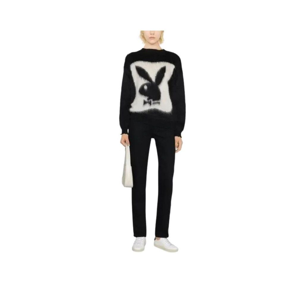 Saint Laurent Paris Saint Laurent Playboy Bunny Mohair Sweater Size XS Size XS / US 0-2 / IT 36-38 - 7 Thumbnail