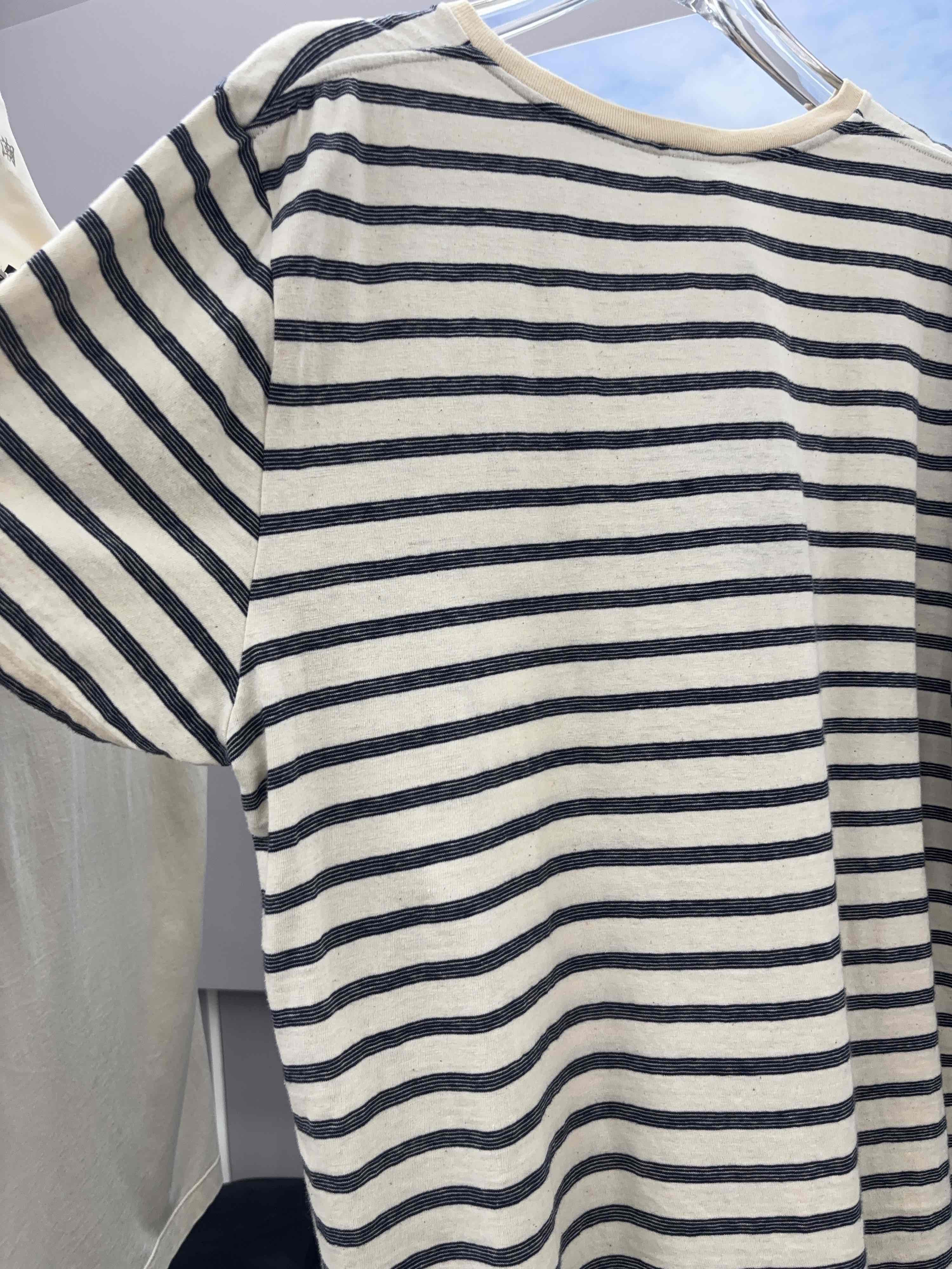 Saint Laurent Paris Saint Laurent Striped Embroidered Logo T-Shirt Size XXL Size US XXL / EU 58 / 5 - 9 Thumbnail