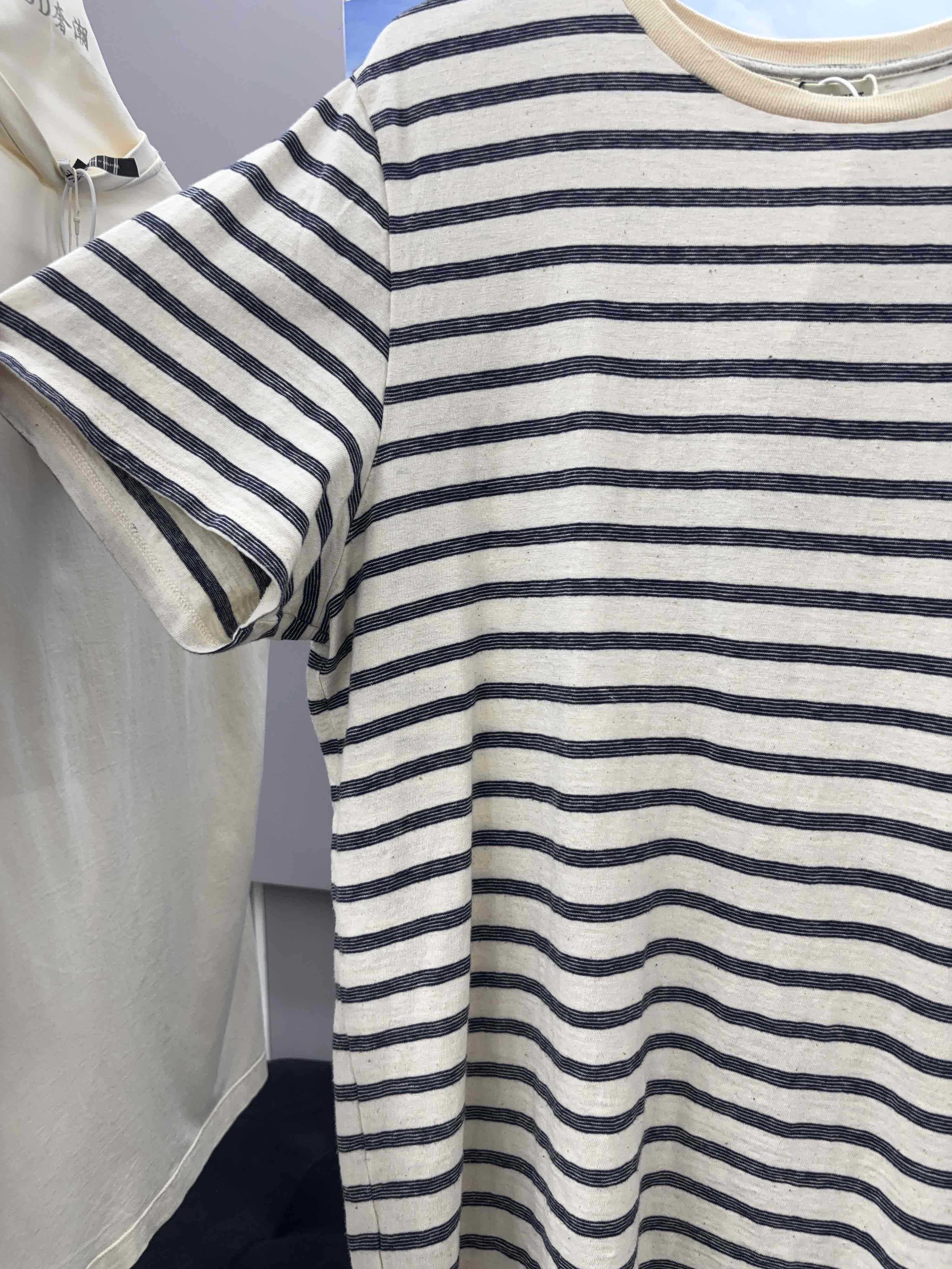 Saint Laurent Paris Saint Laurent Striped Embroidered Logo T-Shirt Size XXL Size US XXL / EU 58 / 5 - 7 Thumbnail