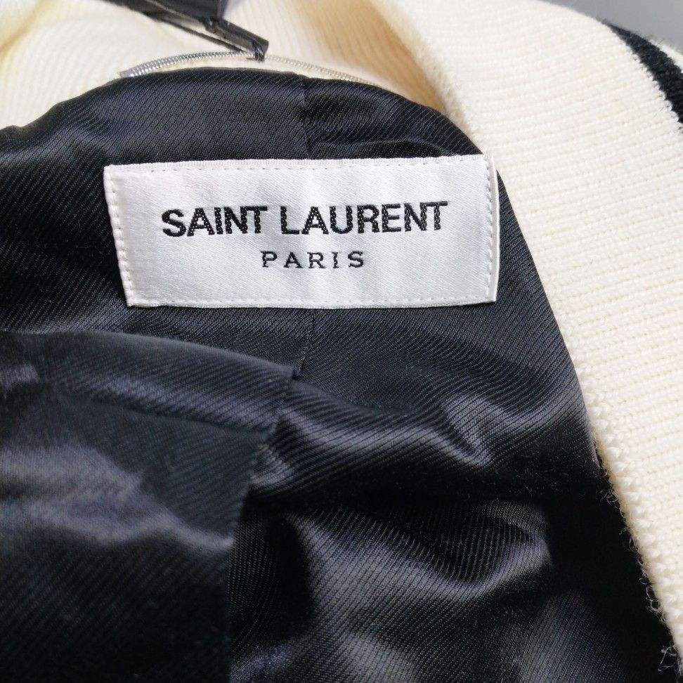 Saint Laurent Paris Saint Laurent Leather-Trim Bomber Jacket Size M Size US M / EU 48-50 / 2 - 4 Thumbnail