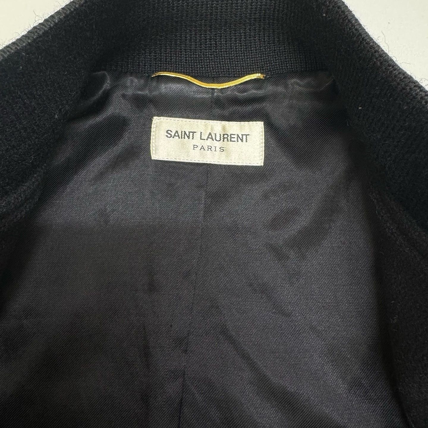 Saint Laurent Paris Saint Laurent Wool Leather Teddy Bomber Jacket Size 36 Size XS / US 0-2 / IT 36-38 - 3 Thumbnail
