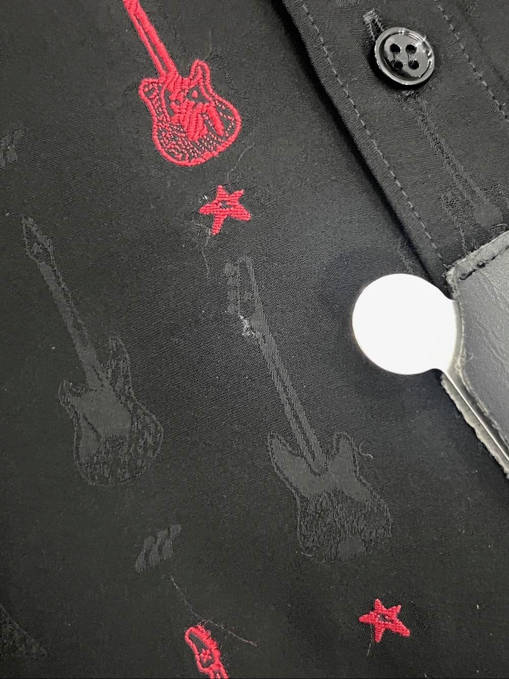 Saint Laurent Paris Saint Laurent Guitar Pattern Button Up Shirt Size XS Size US XS / EU 42 / 0 - 6 Thumbnail