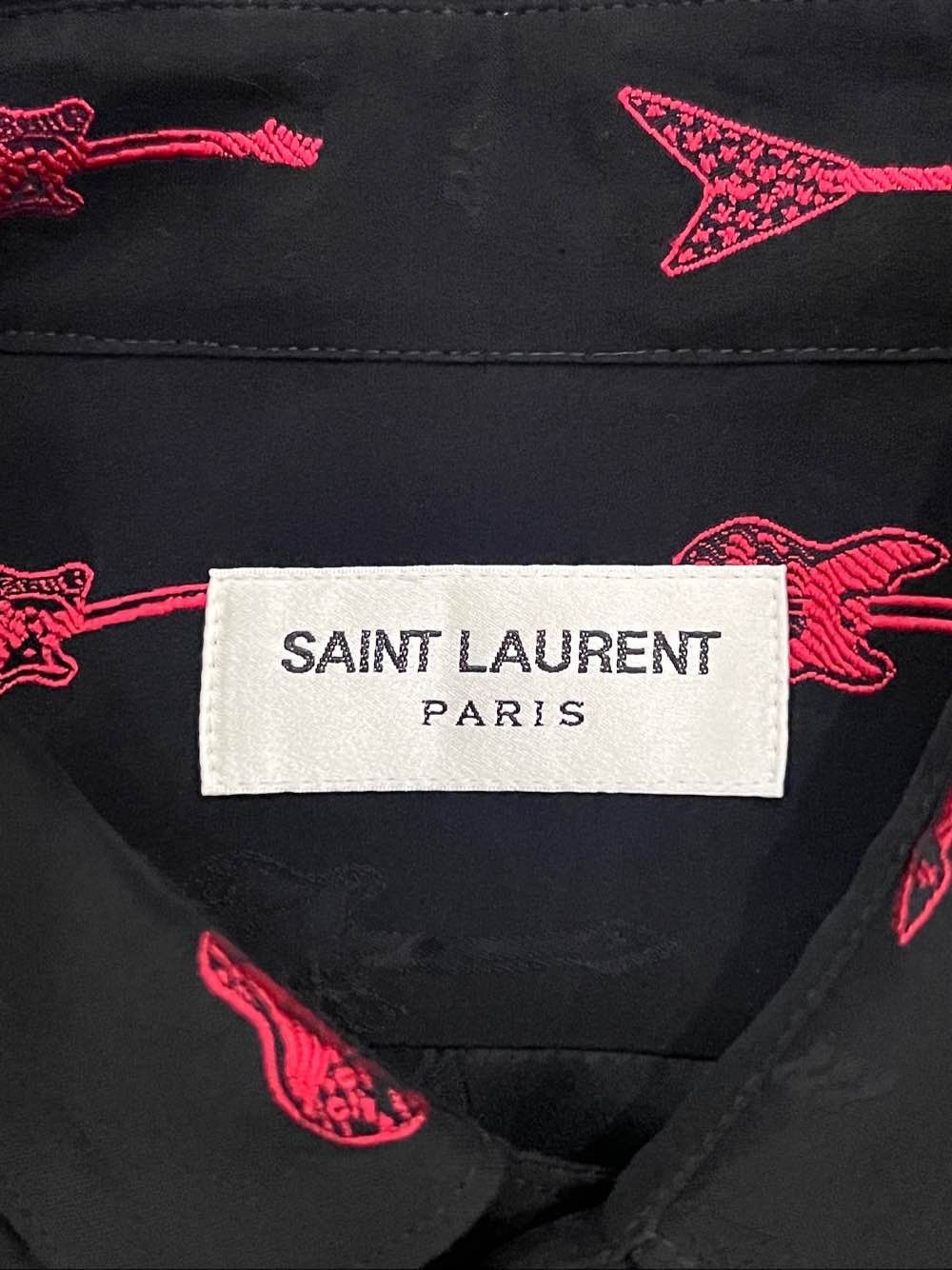 Saint Laurent Paris Saint Laurent Guitar Pattern Button Up Shirt Size XS Size US XS / EU 42 / 0 - 3 Thumbnail