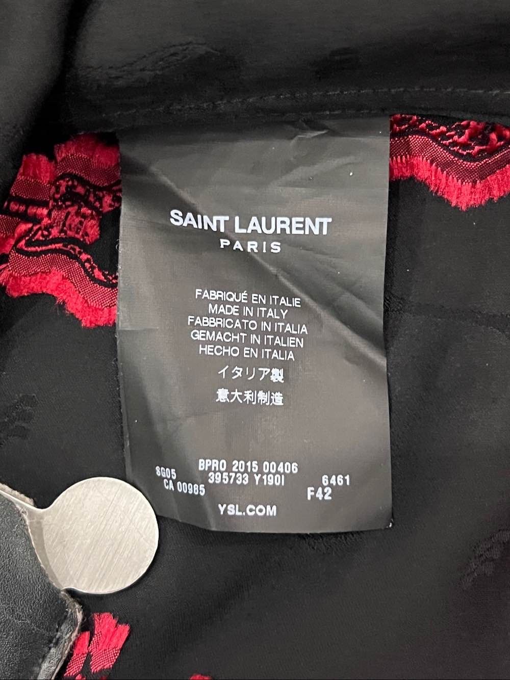 Saint Laurent Paris Saint Laurent Guitar Pattern Button Up Shirt Size XS Size US XS / EU 42 / 0 - 4 Thumbnail
