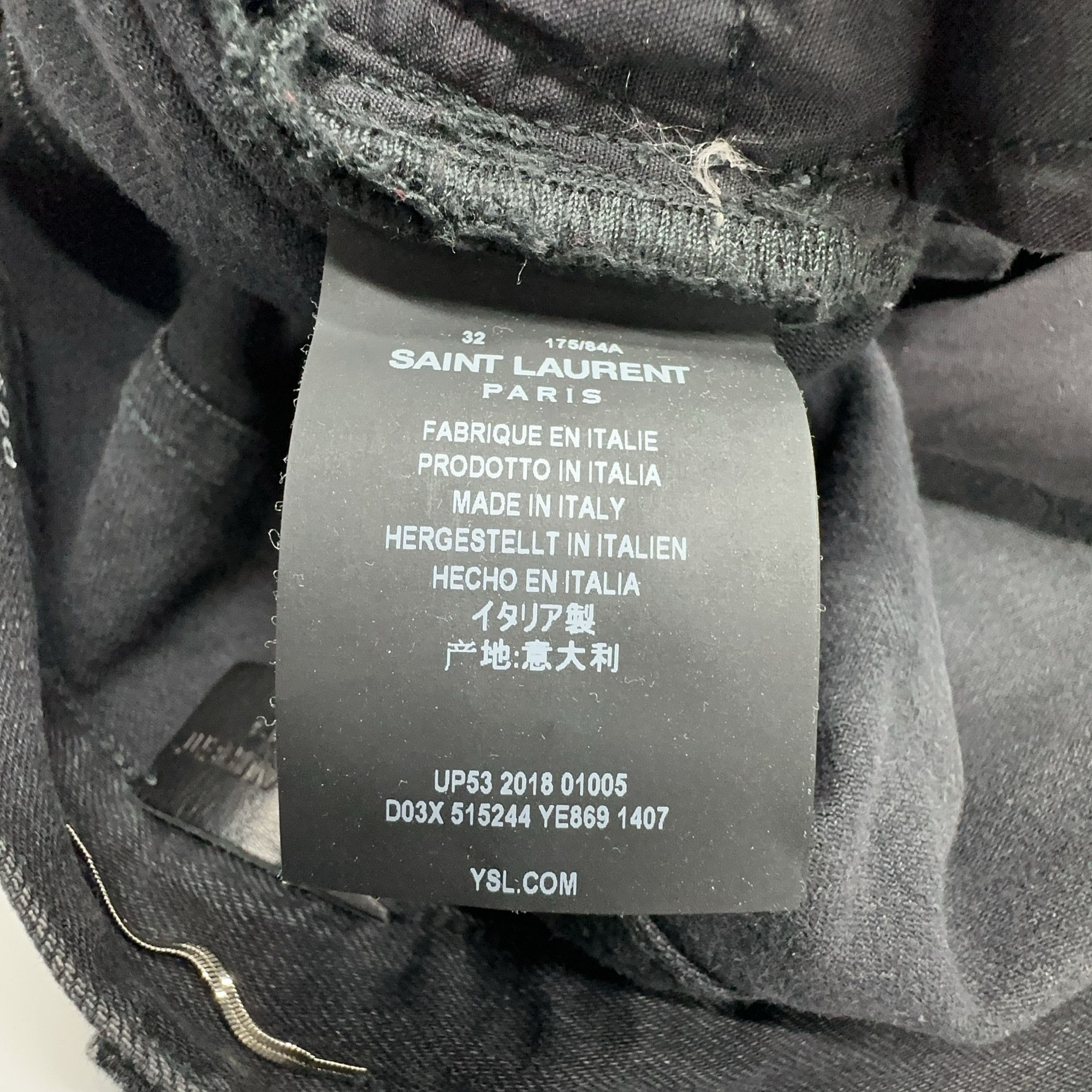 Saint Laurent Paris Saint Laurent D02 Distressed Denim Jeans Size 32 Size US 32 / EU 48 - 3 Thumbnail