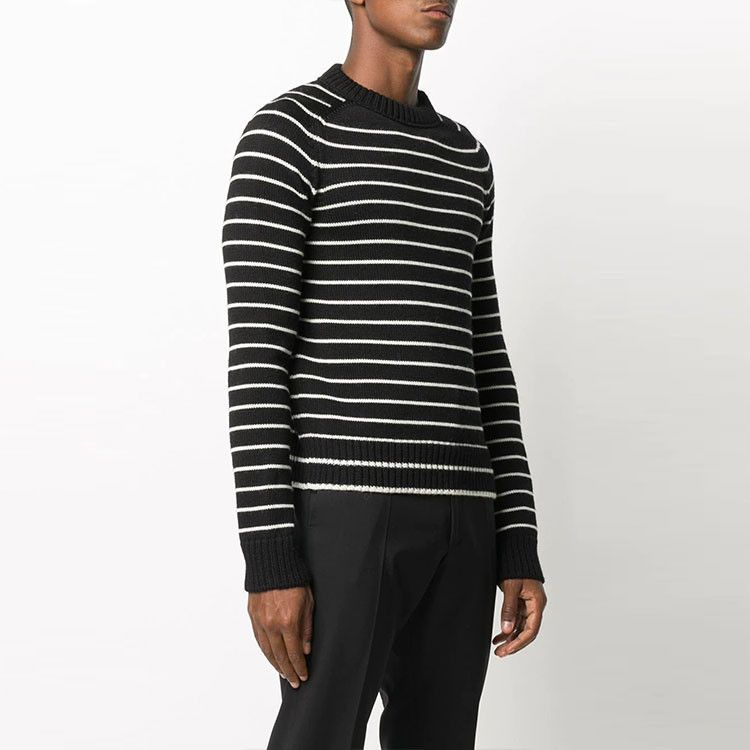 Saint Laurent Paris Saint Laurent Striped Wool Sweater Size M Size US M / EU 48-50 / 2 - 7 Thumbnail