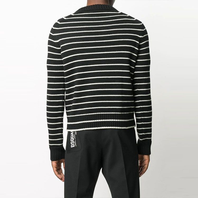 Saint Laurent Paris Saint Laurent Striped Wool Sweater Size M Size US M / EU 48-50 / 2 - 8 Thumbnail