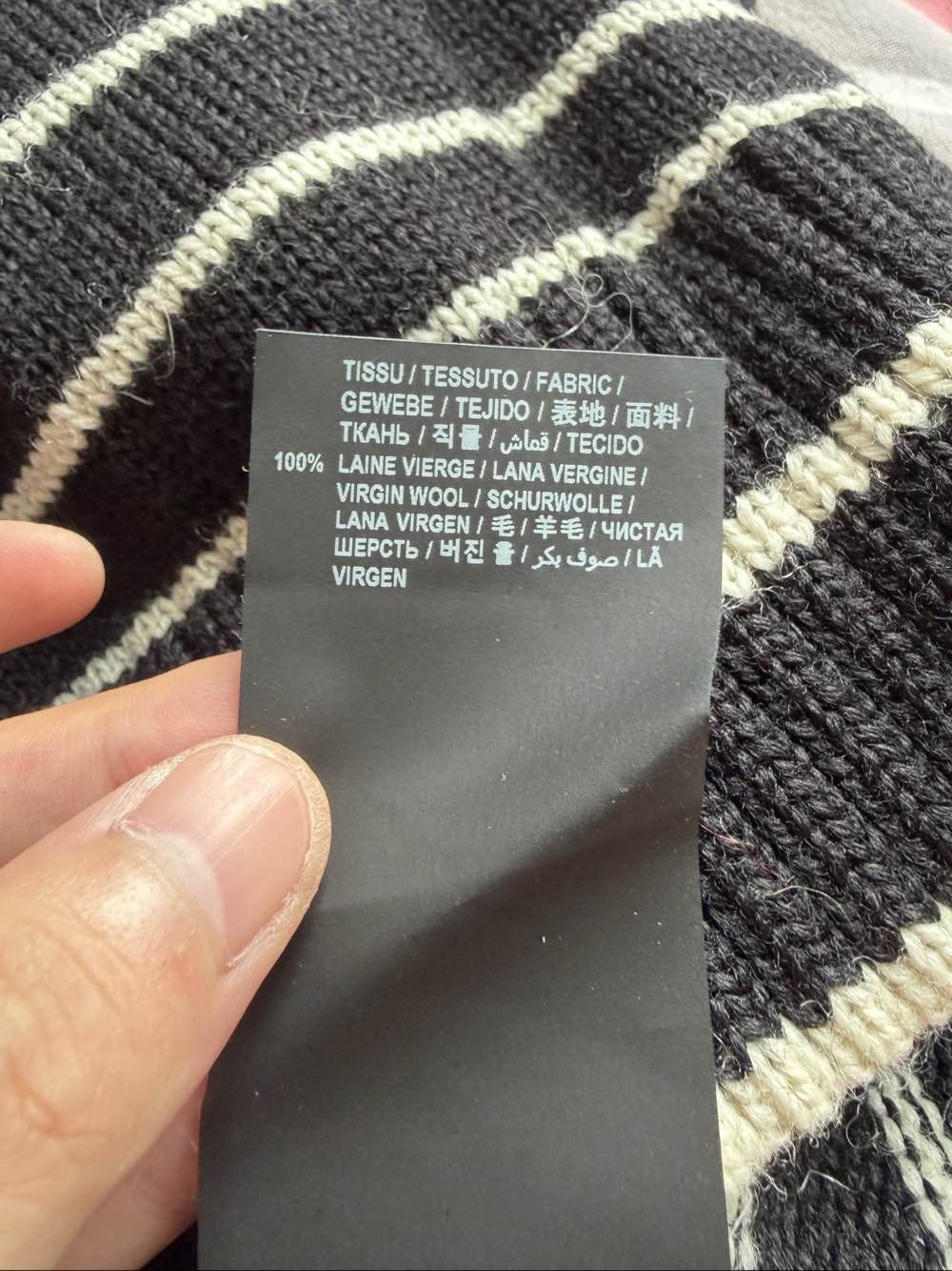 Saint Laurent Paris Saint Laurent Striped Wool Sweater Size M Size US M / EU 48-50 / 2 - 5 Thumbnail