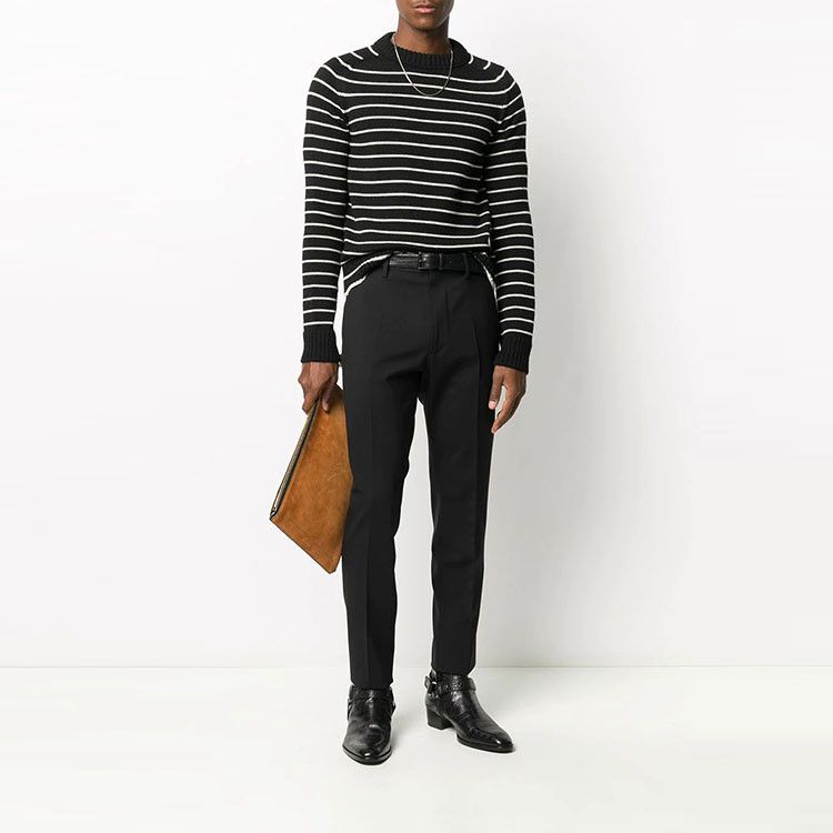 Saint Laurent Paris Saint Laurent Striped Wool Sweater Size M Size US M / EU 48-50 / 2 - 6 Thumbnail