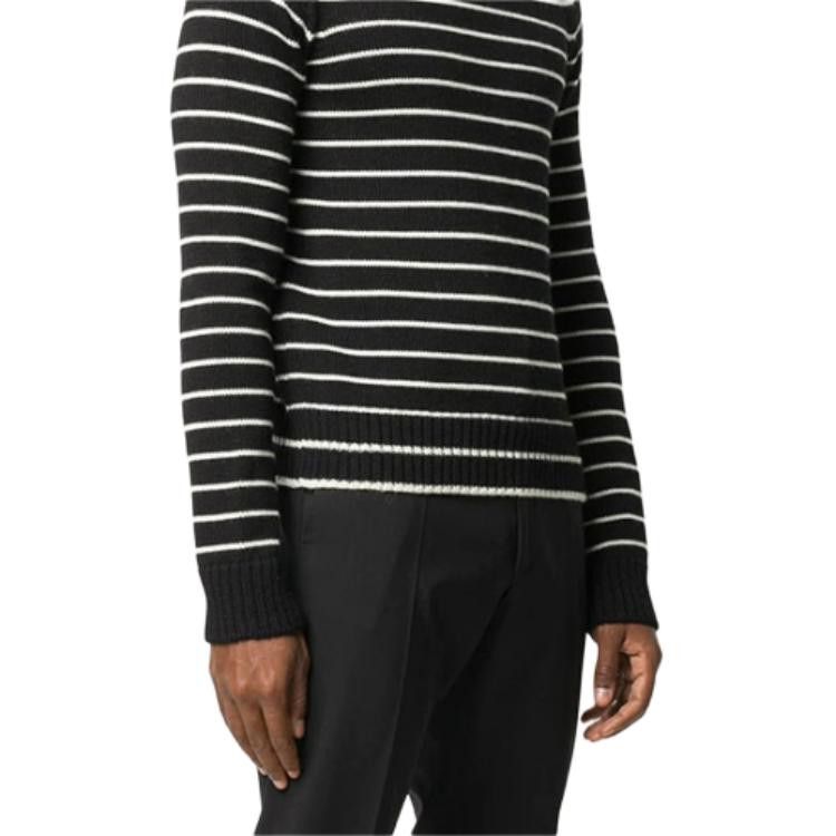 Saint Laurent Paris Saint Laurent Striped Wool Sweater Size M Size US M / EU 48-50 / 2 - 9 Thumbnail