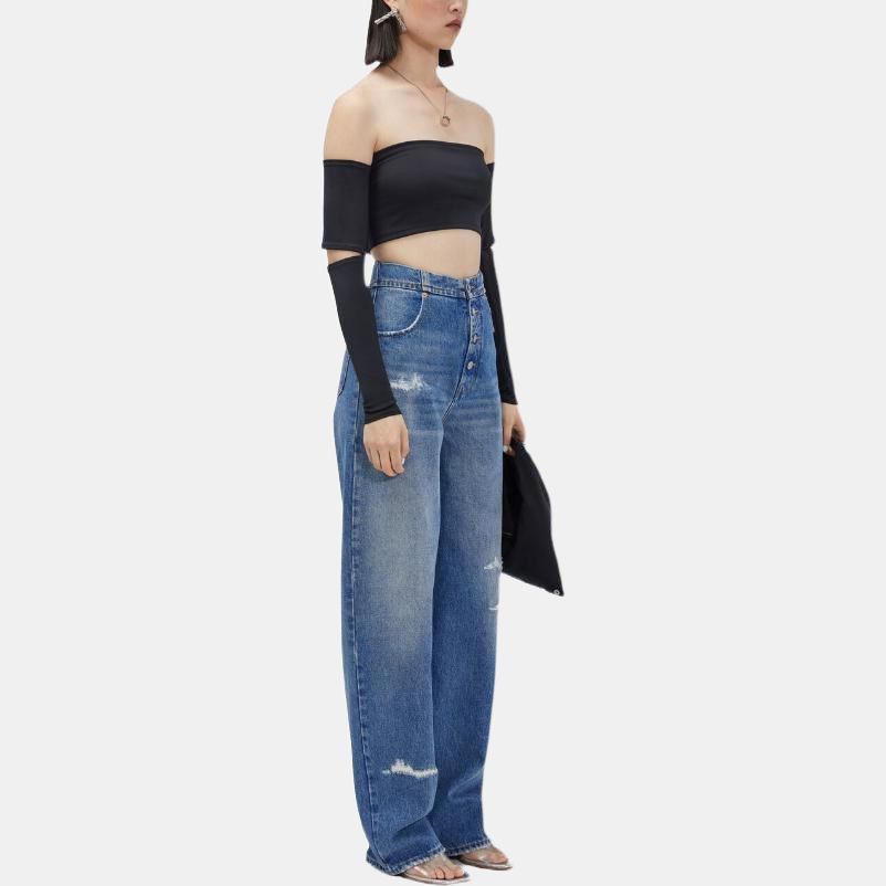 MM6 MM6 Maison Margiela Distressed Wash Jeans Size 26 Size 26" / US 2 / IT 38 - 10 Thumbnail