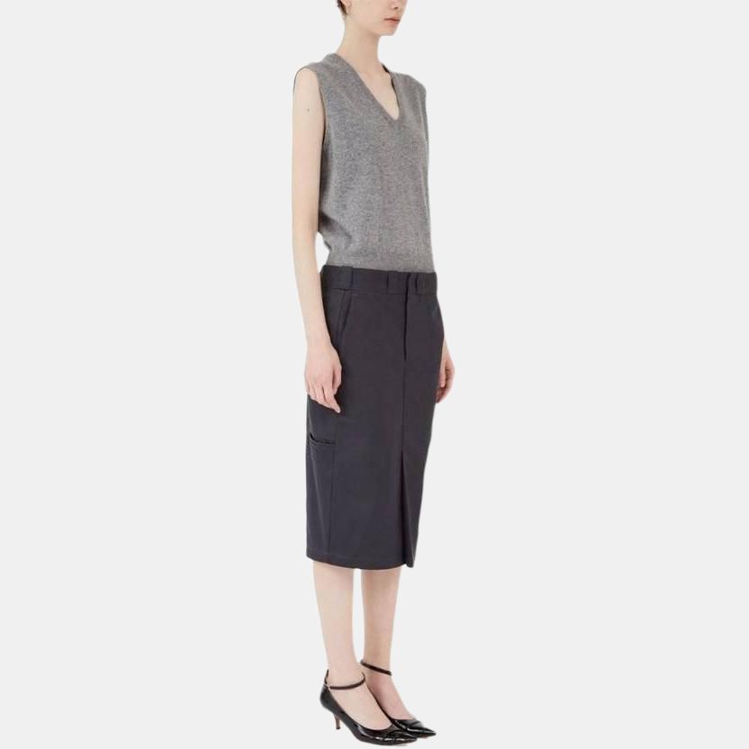Maison Margiela Maison Margiela Gray Midi Skirt Size 40 Size 27" / US 4 / IT 40 - 8 Thumbnail