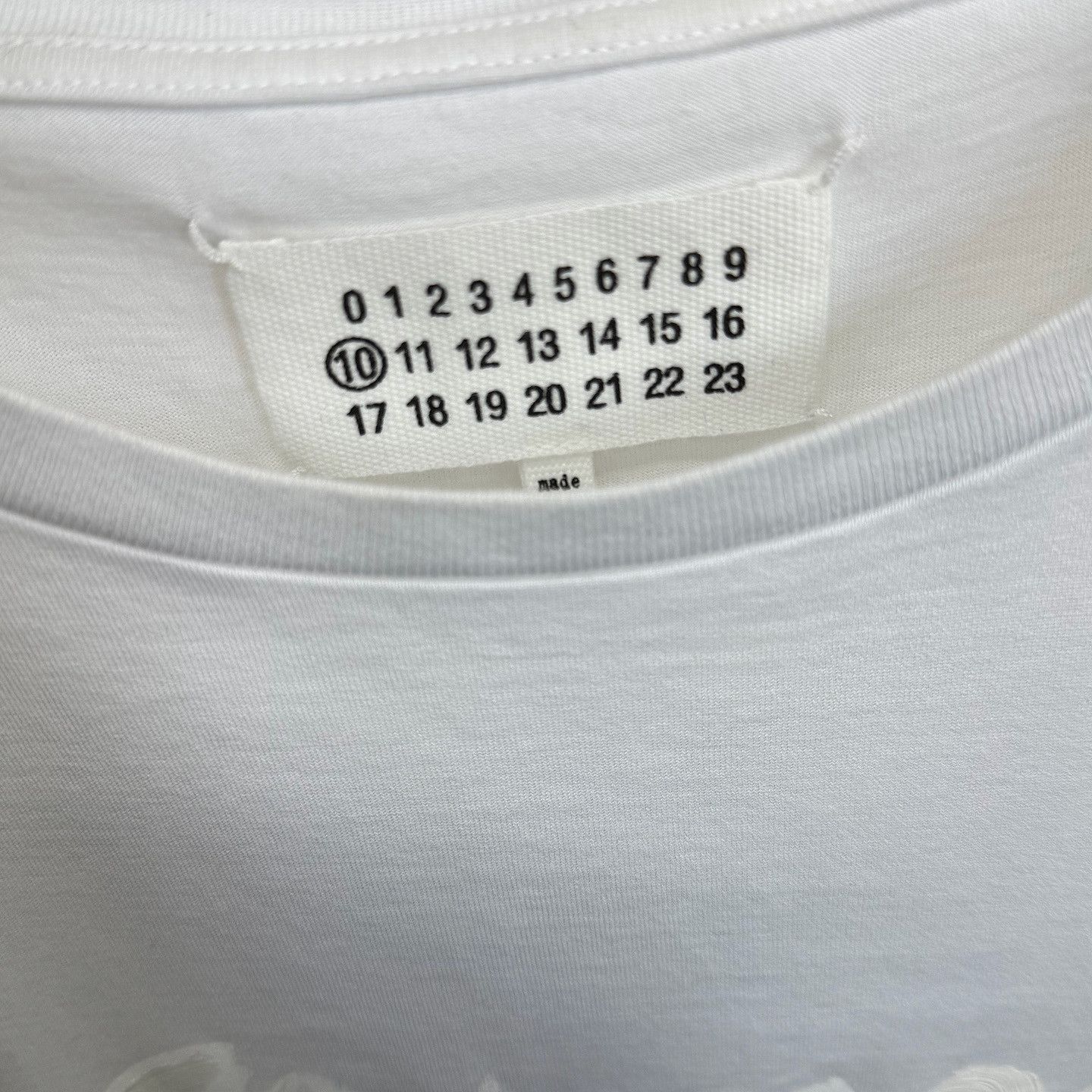 Maison Margiela Maison Margiela White Logo Print T-Shirt Size M Size US M / EU 48-50 / 2 - 3 Thumbnail