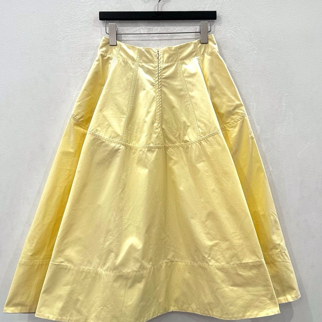 Bottega Veneta Bottega Veneta Yellow Cotton Midi Skirt Size 38 Size 26" / US 2 / IT 38 - 2 Thumbnail