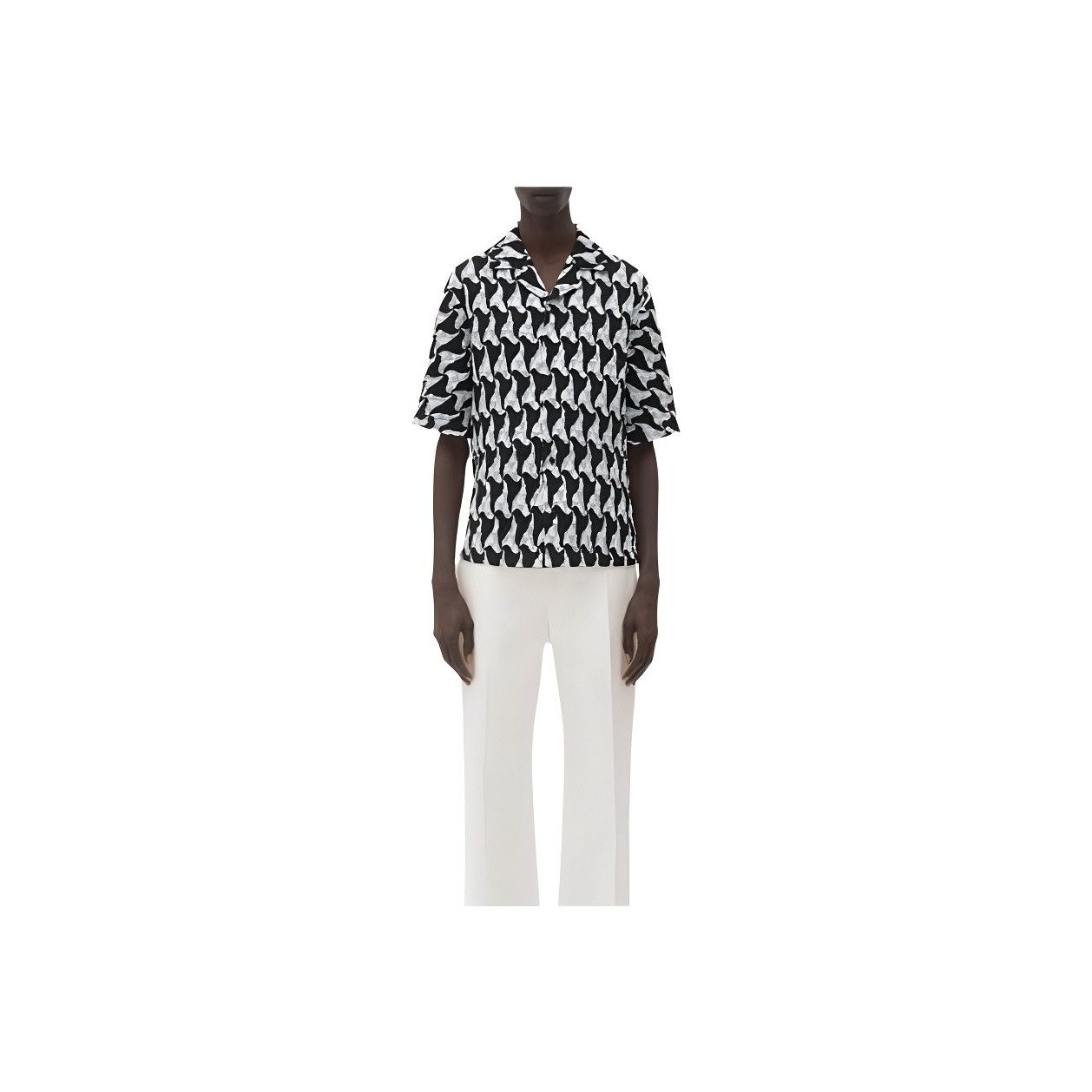 Bottega Veneta Bottega Veneta Geometric Short Sleeve Shirt Size M Size US M / EU 48-50 / 2 - 9 Thumbnail