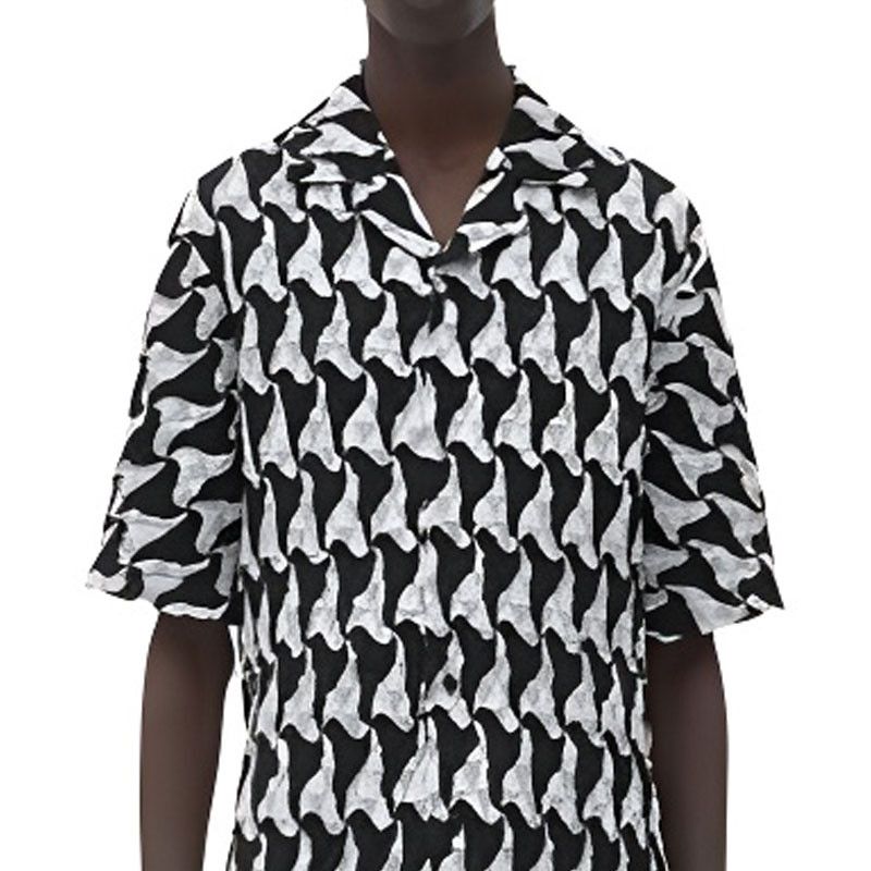 Bottega Veneta Bottega Veneta Geometric Short Sleeve Shirt Size M Size US M / EU 48-50 / 2 - 10 Thumbnail