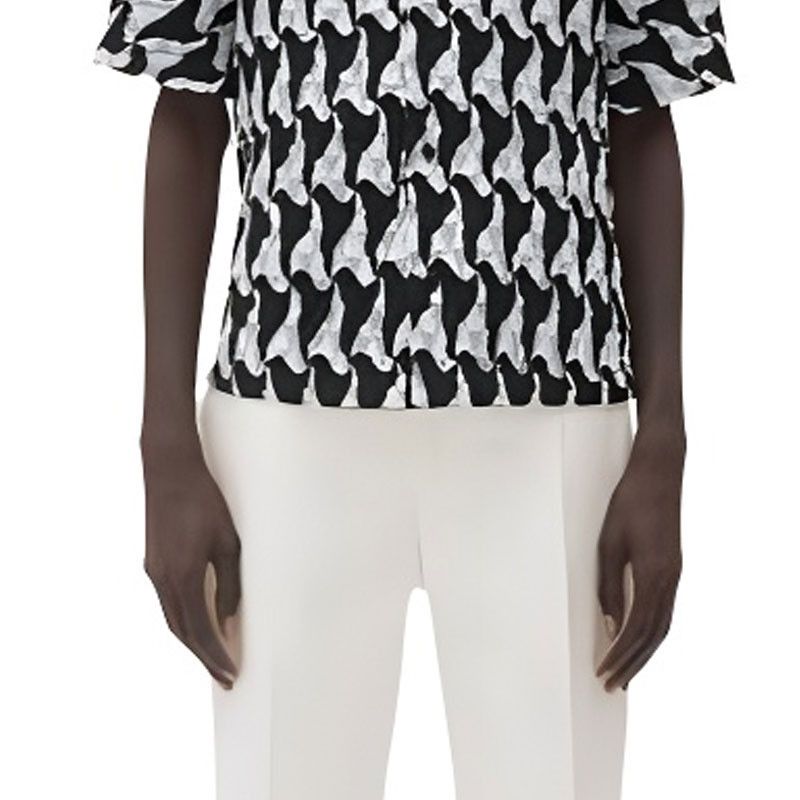 Bottega Veneta Bottega Veneta Geometric Short Sleeve Shirt Size M Size US M / EU 48-50 / 2 - 11 Thumbnail