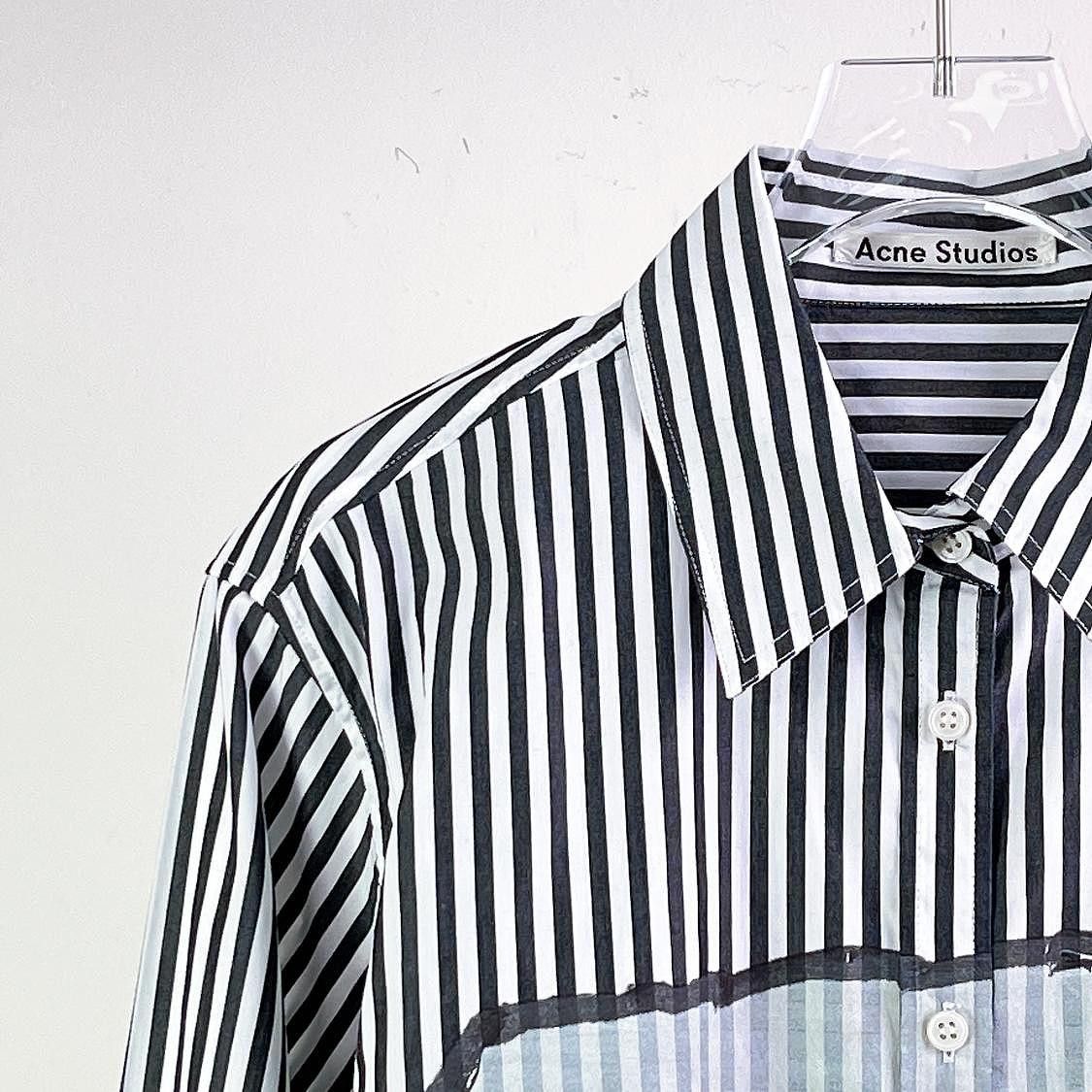 Acne Studios Acne Studios Striped Graphic Shirt Size S Size US S / EU 44-46 / 1 - 6 Thumbnail