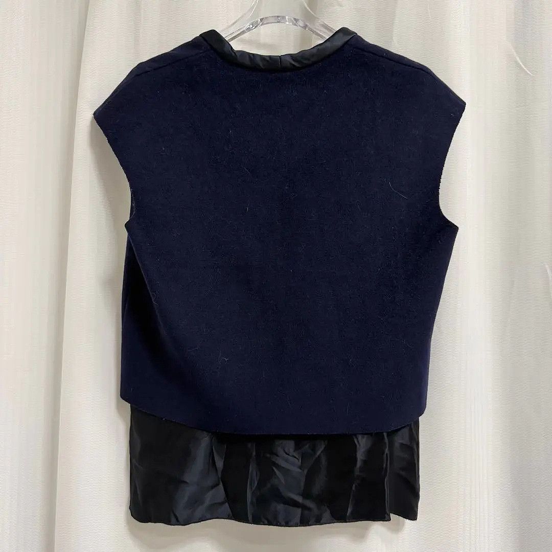 Acne Studios Acne Studios JOEY RAW AW14 Wool Vest Navy Size 36 Size XS / US 0-2 / IT 36-38 - 2 Thumbnail