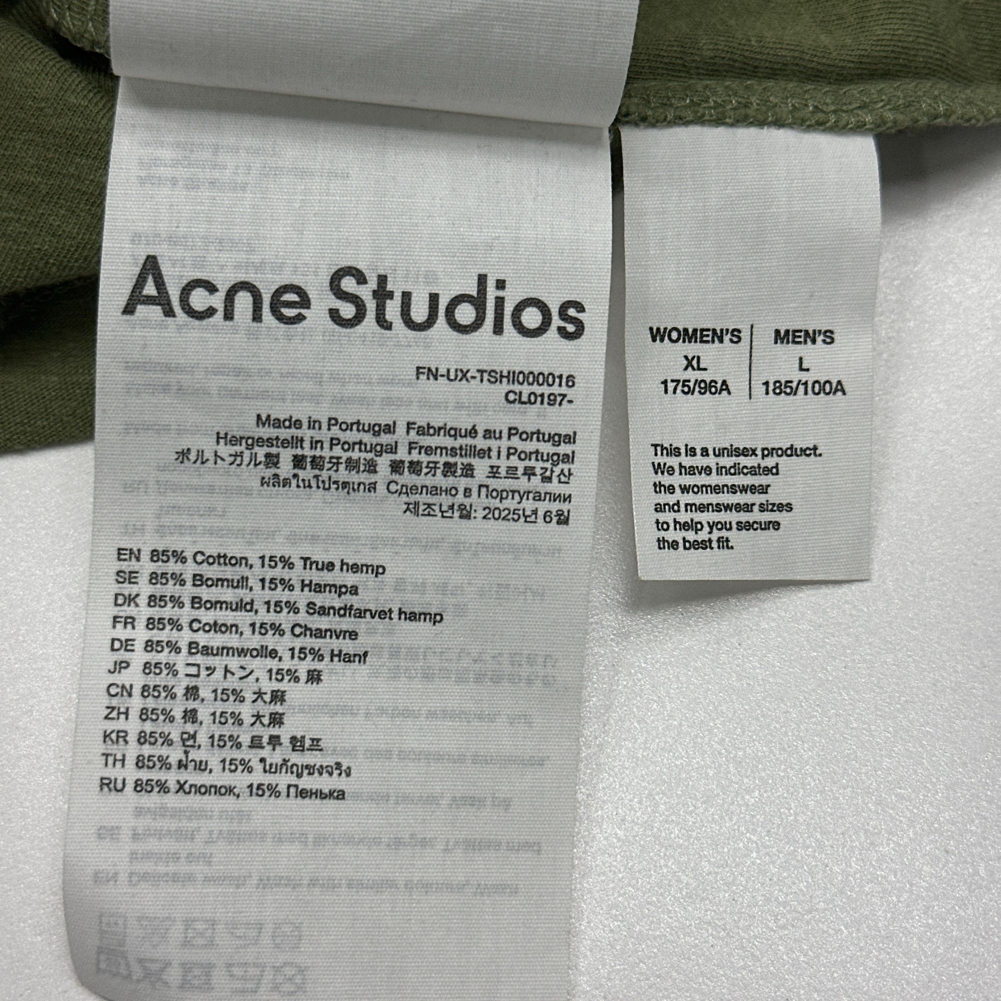 Acne Studios Acne Studios 1996 Logo Long Sleeve T-Shirt Size L Size US L / EU 52-54 / 3 - 4 Thumbnail