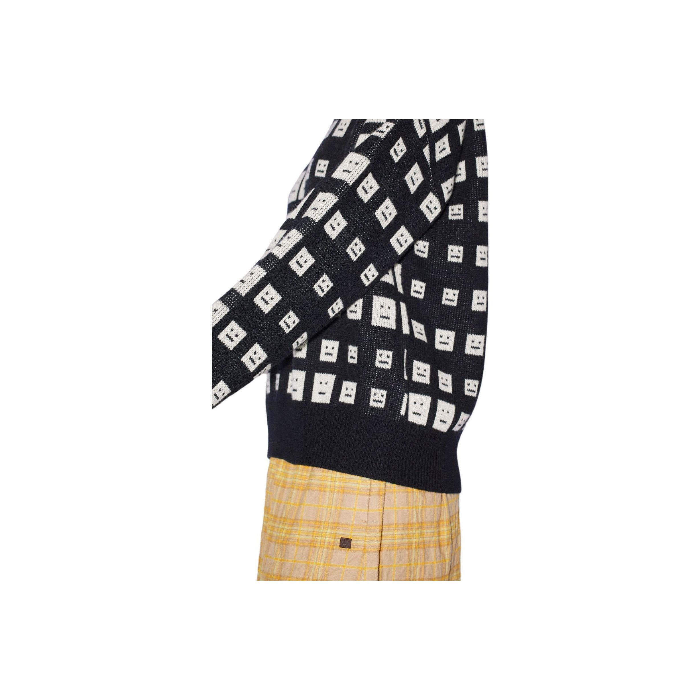 Acne Studios Acne Studios Face Pattern Sweater Size M Size US M / EU 48-50 / 2 - 7 Thumbnail