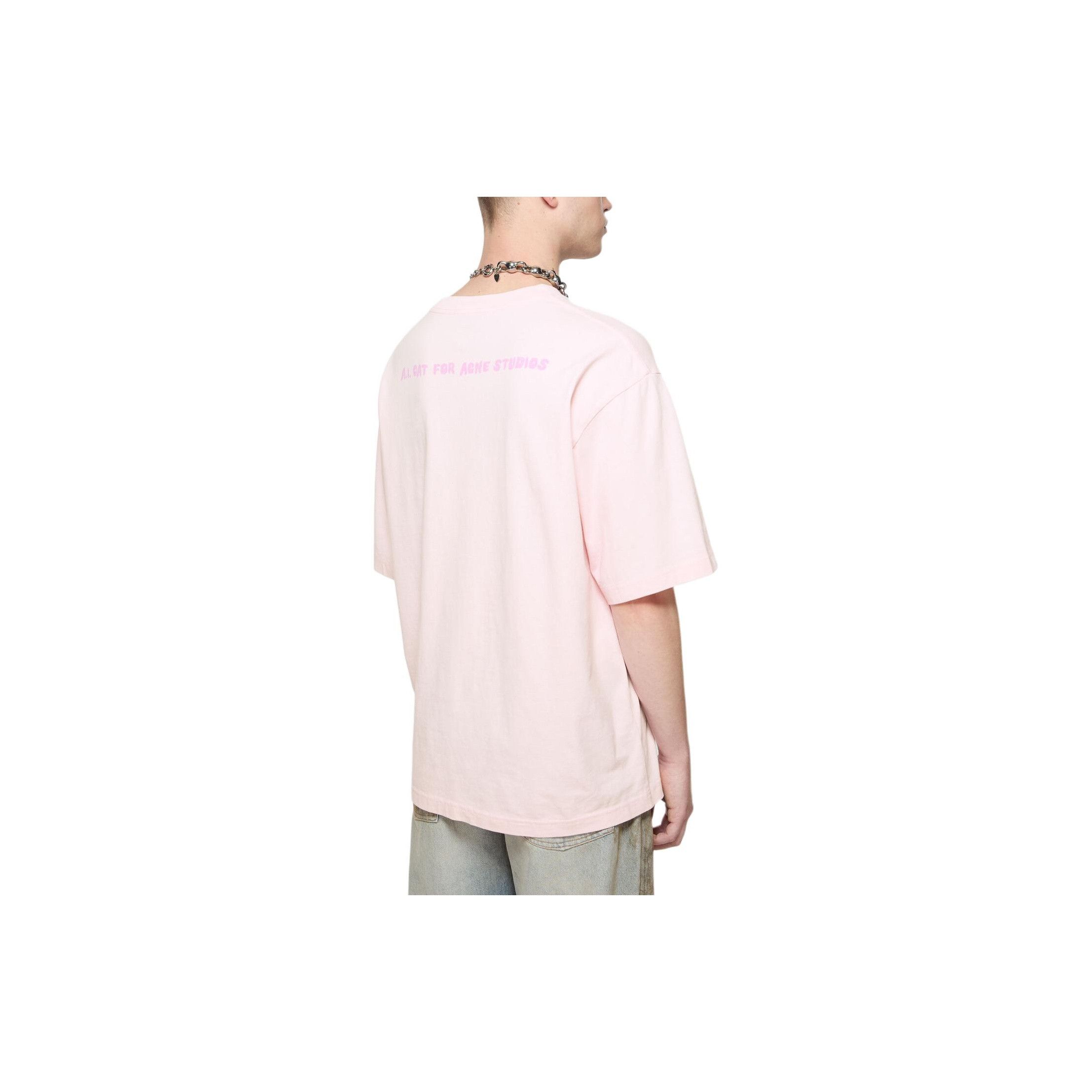 Acne Studios Acne Studios Cat Graphic T-Shirt Pink Size S Size US S / EU 44-46 / 1 - 7 Thumbnail