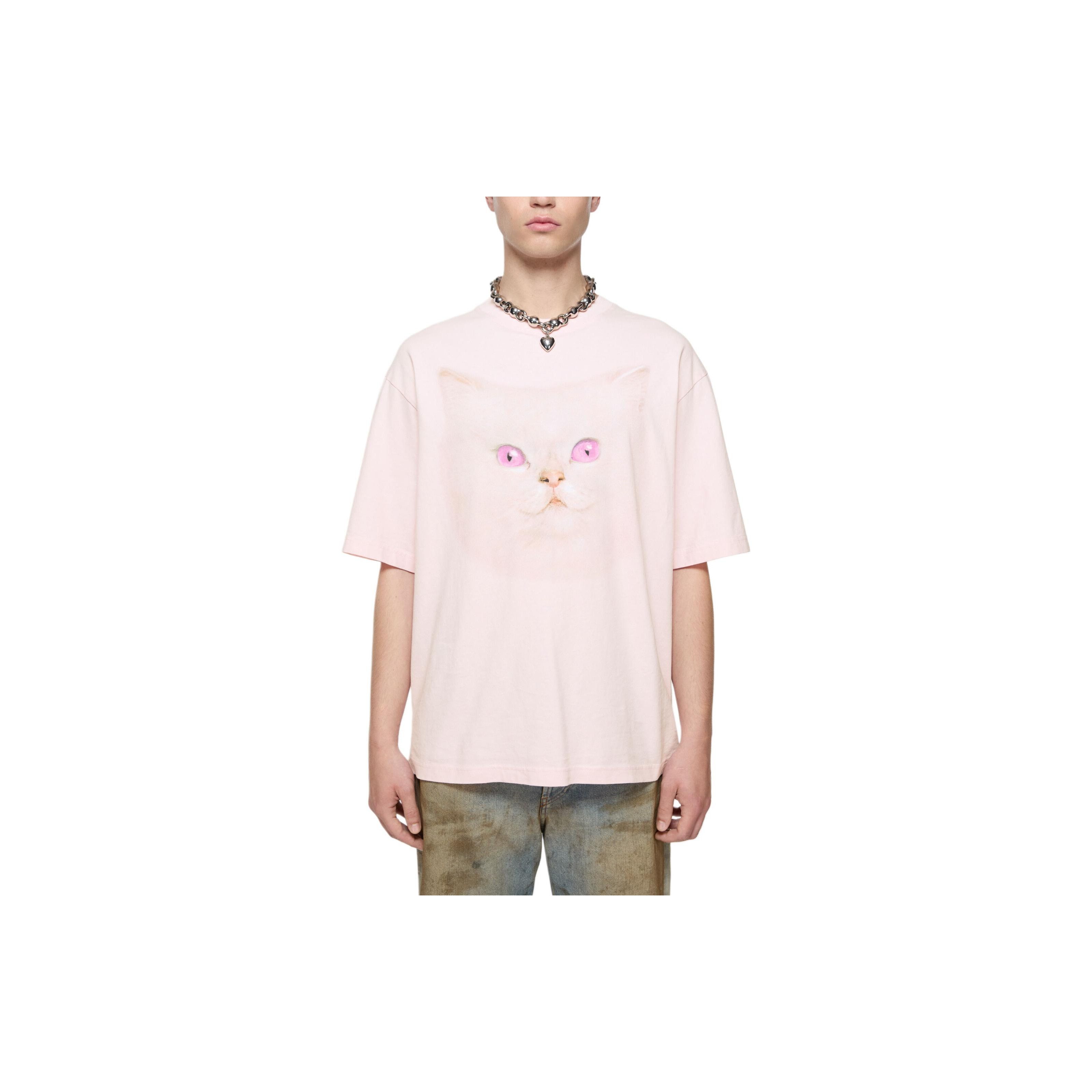 Acne Studios Acne Studios Cat Graphic T-Shirt Pink Size S Size US S / EU 44-46 / 1 - 6 Thumbnail