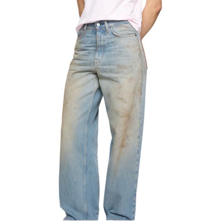 Acne Studios Acne Studios 1981 Leather Pocket Dirty Wash Jeans Size 34 Size US 34 / EU 50 - 8 Thumbnail