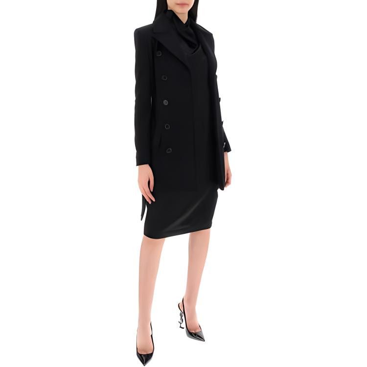 Saint Laurent Paris Saint Laurent Double-Breasted Wool Coat Size 38 Size S / US 4 / IT 40 - 8 Thumbnail