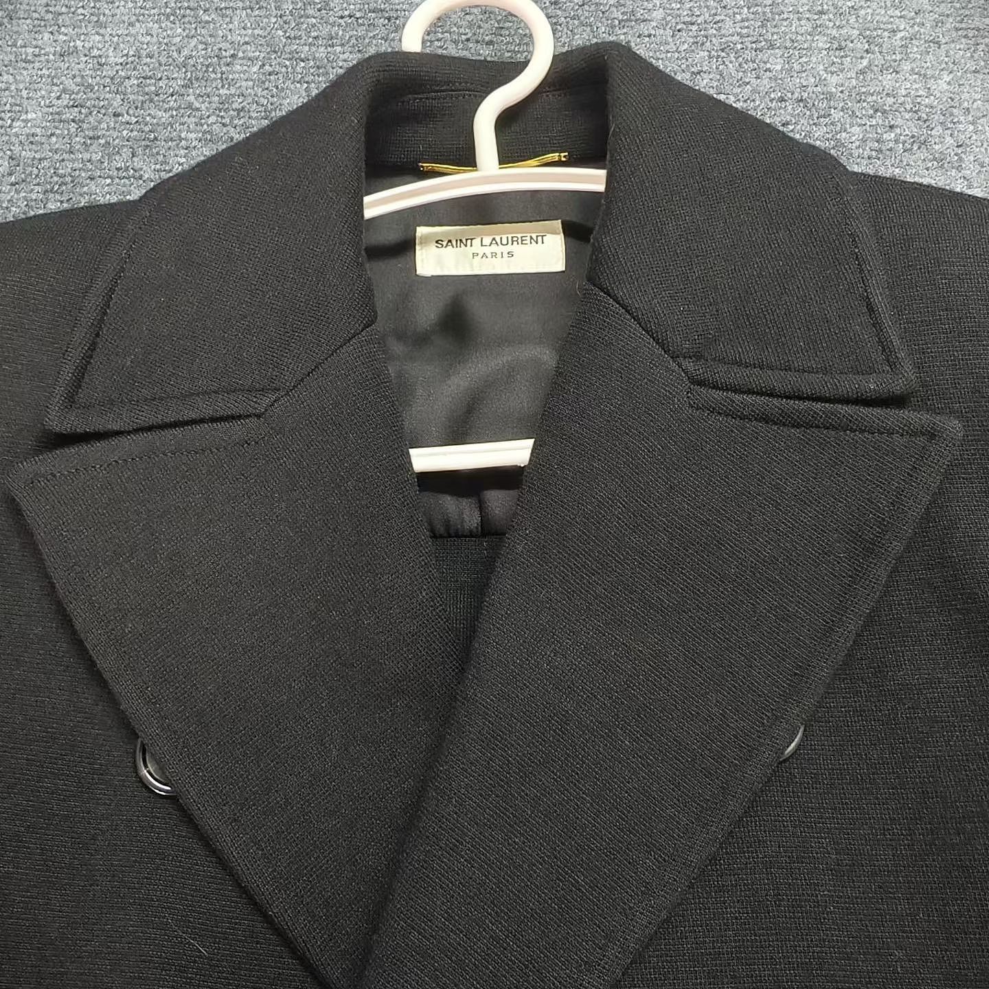 Saint Laurent Paris Saint Laurent Double-Breasted Wool Coat Size 38 Size S / US 4 / IT 40 - 6 Thumbnail