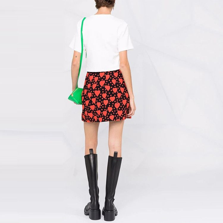 Saint Laurent Paris Saint Laurent Heart Print Mini Skirt Size 36 Size 26" / US 2 / IT 38 - 10 Thumbnail