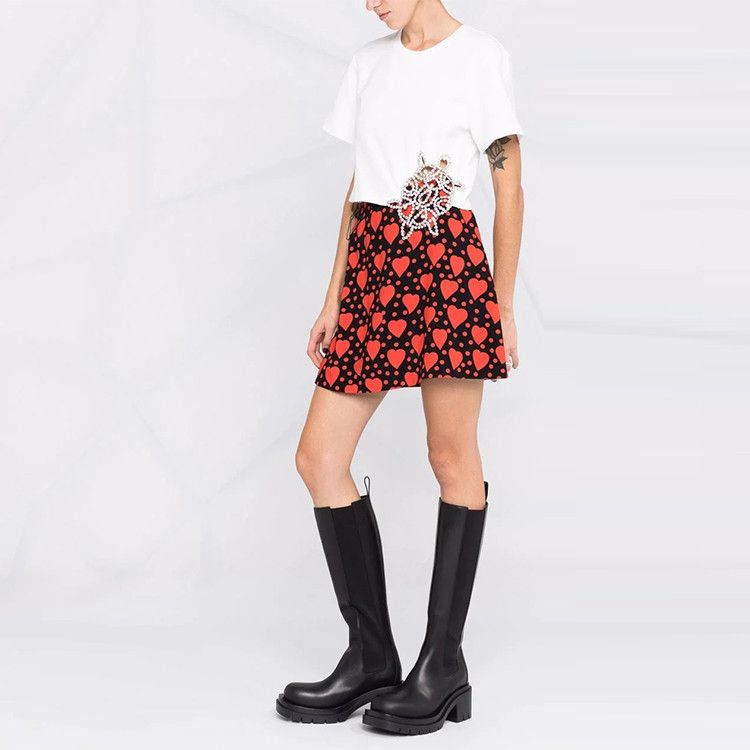 Saint Laurent Paris Saint Laurent Heart Print Mini Skirt Size 36 Size 26" / US 2 / IT 38 - 11 Thumbnail