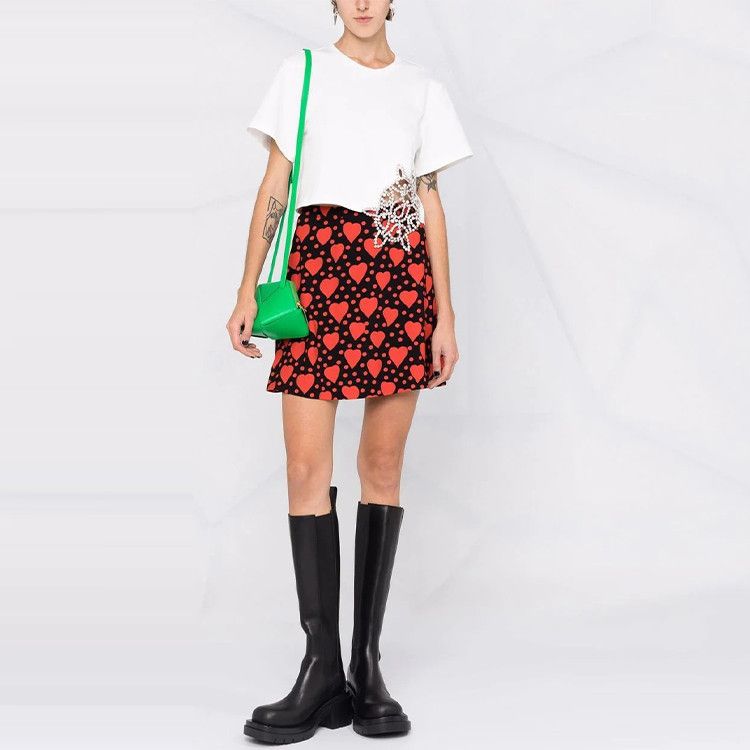 Saint Laurent Paris Saint Laurent Heart Print Mini Skirt Size 36 Size 26" / US 2 / IT 38 - 9 Thumbnail
