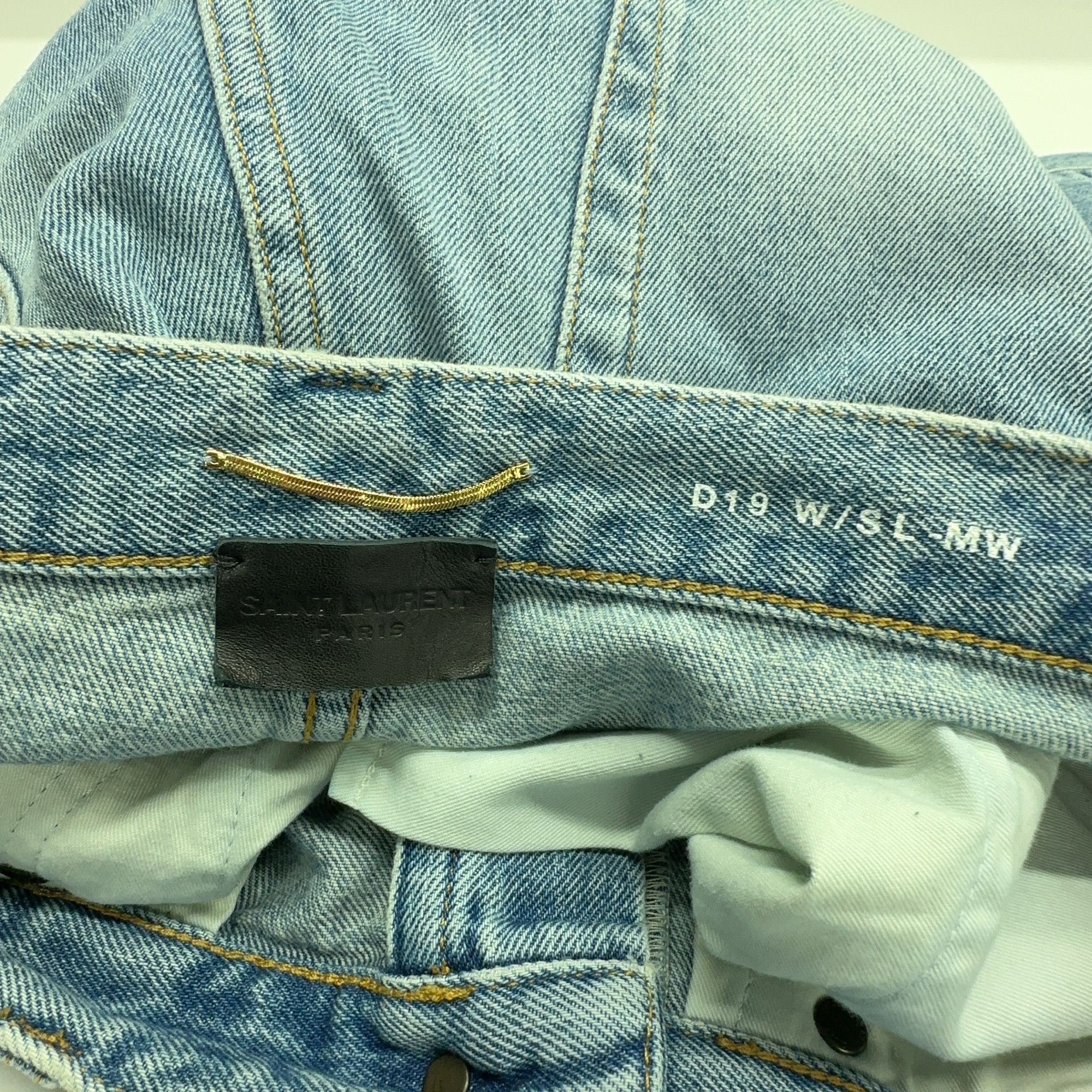 Saint Laurent Paris Saint Laurent Blue Denim Jeans Size 29 Size 29" - 4 Thumbnail