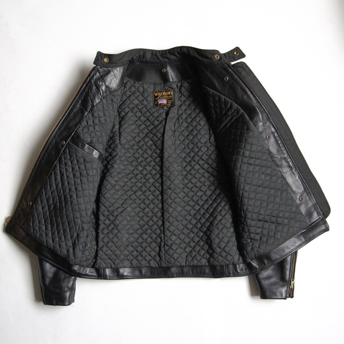 Vintage VANSON Single Rider Jacket Size 38 Size US L / EU 52-54 / 3 - 3 Thumbnail
