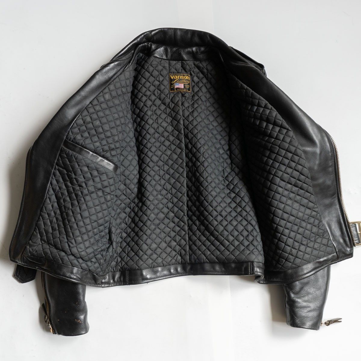 Vintage VANSON Double Rider Jacket Size 40 Size US XXS / EU 40 - 3 Thumbnail