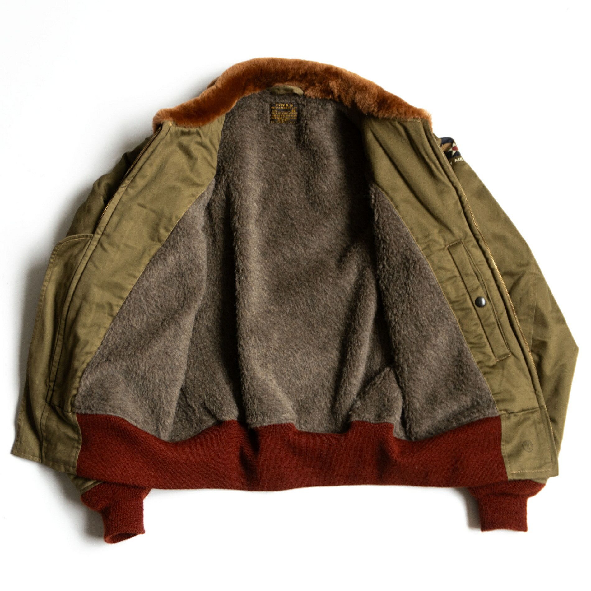 Buzz Rickson's Buzz Rickson's B-10 Red-Ribbed Flight Jacket Size 38 Size US XL / EU 56 / 4 - 6 Thumbnail
