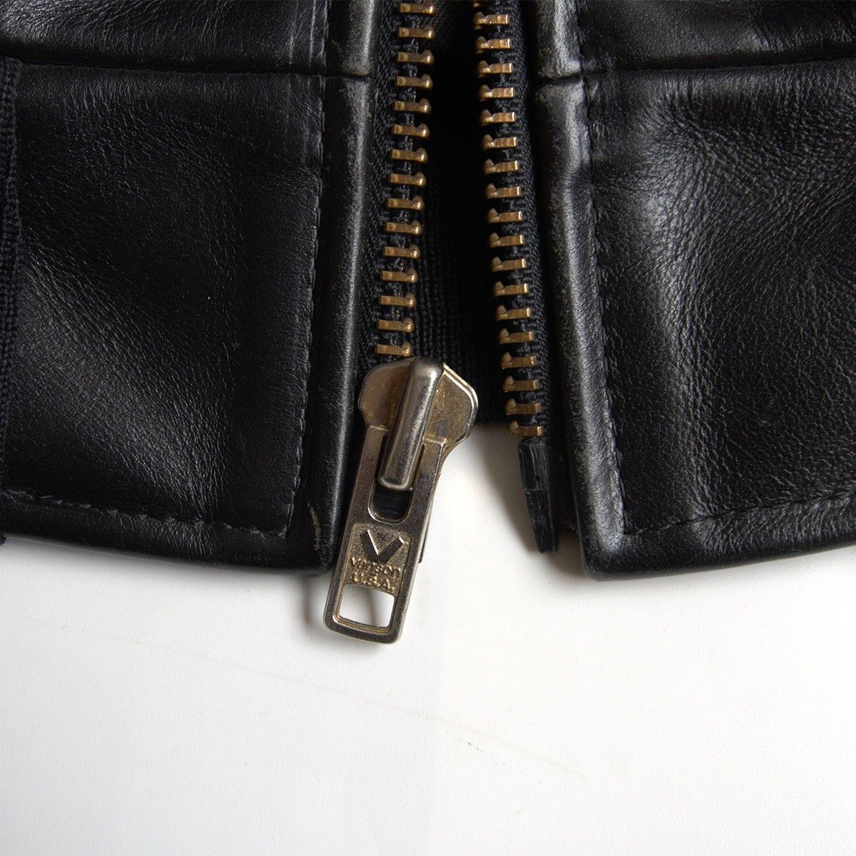 Vintage VANSON All-leather varsity jacket Black Size 38 Size US XL / EU 56 / 4 - 4 Thumbnail