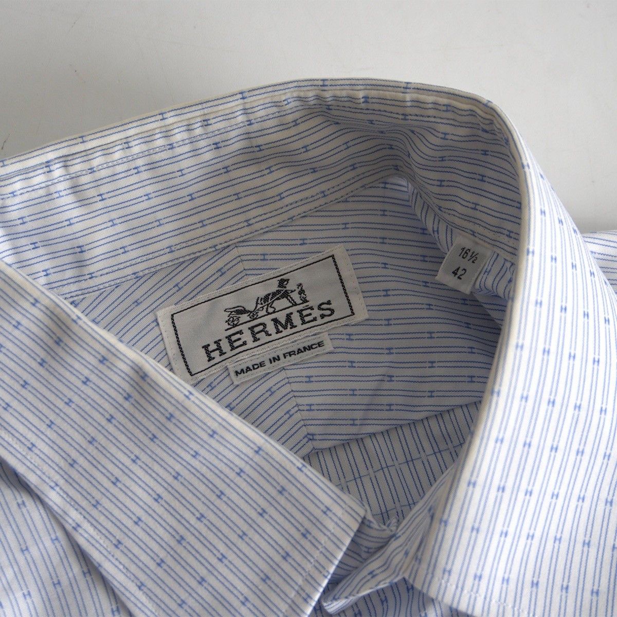 Hermes Hermes Cotton Stripe Shirt Size 42 Size US XS / EU 42 / 0 - 3 Thumbnail