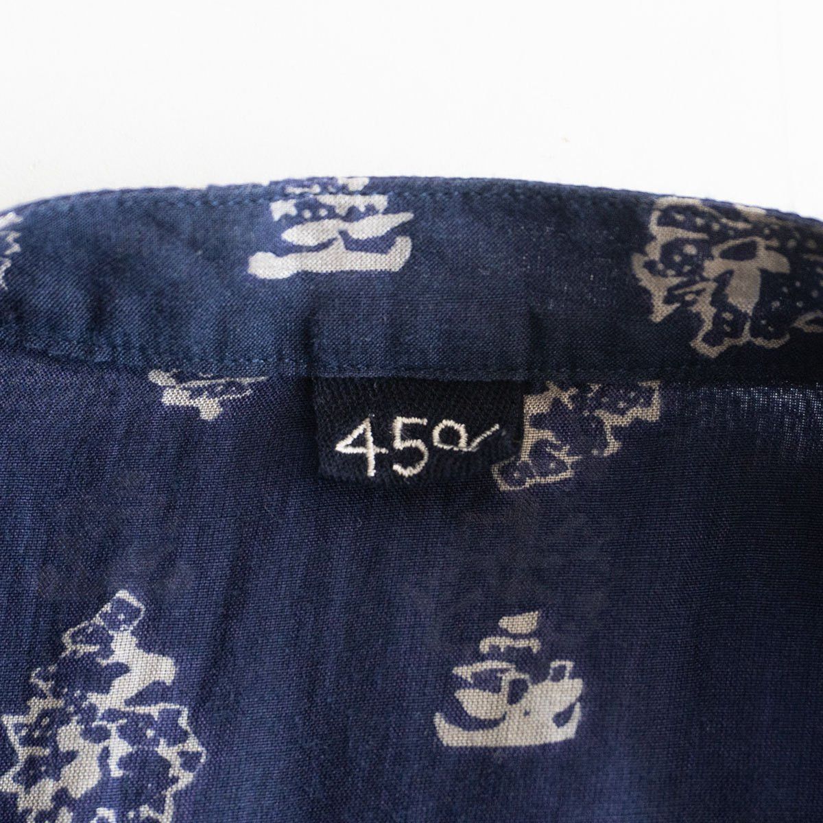 Vintage 45R Feather Khadi Silk Blouse Size US XXL / EU 58 / 5 - 5 Thumbnail