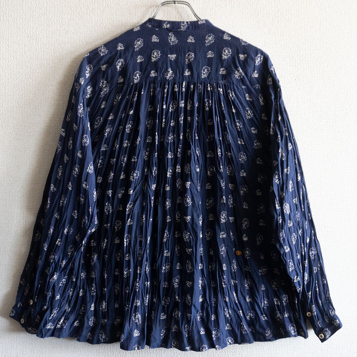 Vintage 45R Feather Khadi Silk Blouse Size US XXL / EU 58 / 5 - 3 Thumbnail