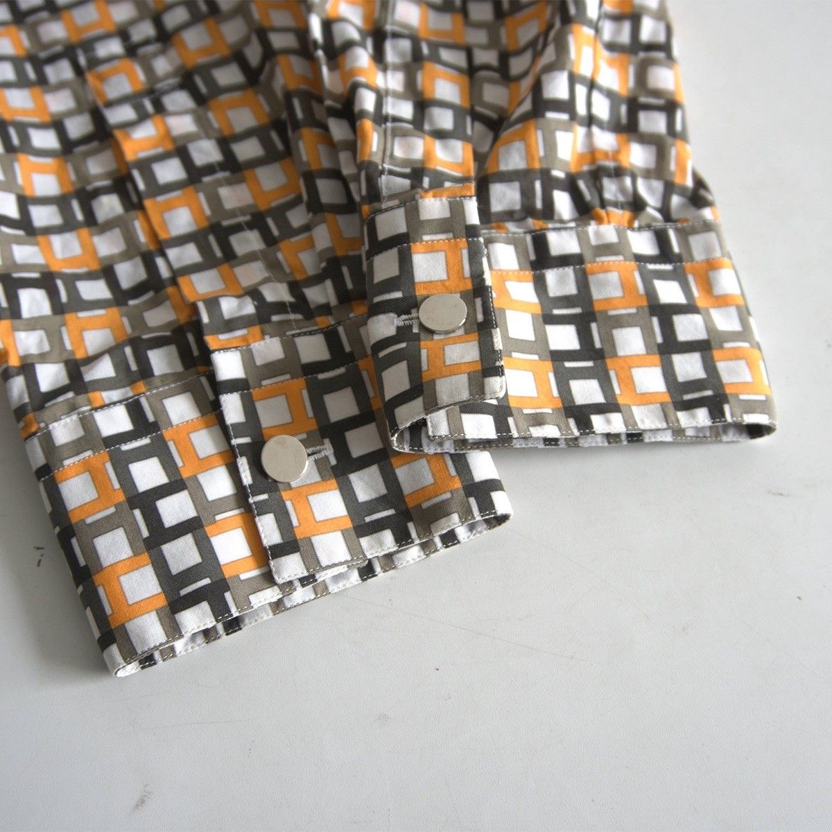 Hermes Hermes H Monogram Cotton Shirt Size 42 Size US XS / EU 42 / 0 - 8 Thumbnail