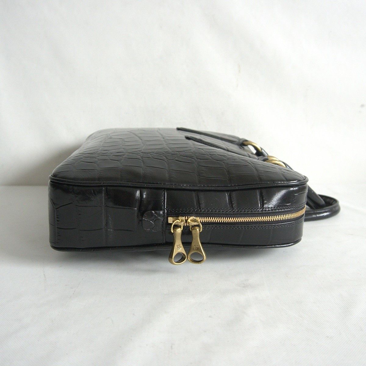 Vintage TOFF&LOADSTONE Embossed Croco Briefcase Bag Black Size ONE SIZE - 5 Thumbnail