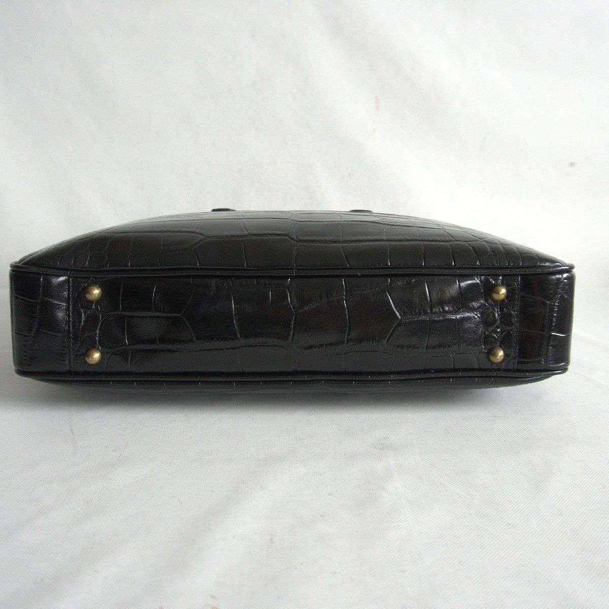 Vintage TOFF&LOADSTONE Embossed Croco Briefcase Bag Black Size ONE SIZE - 6 Thumbnail