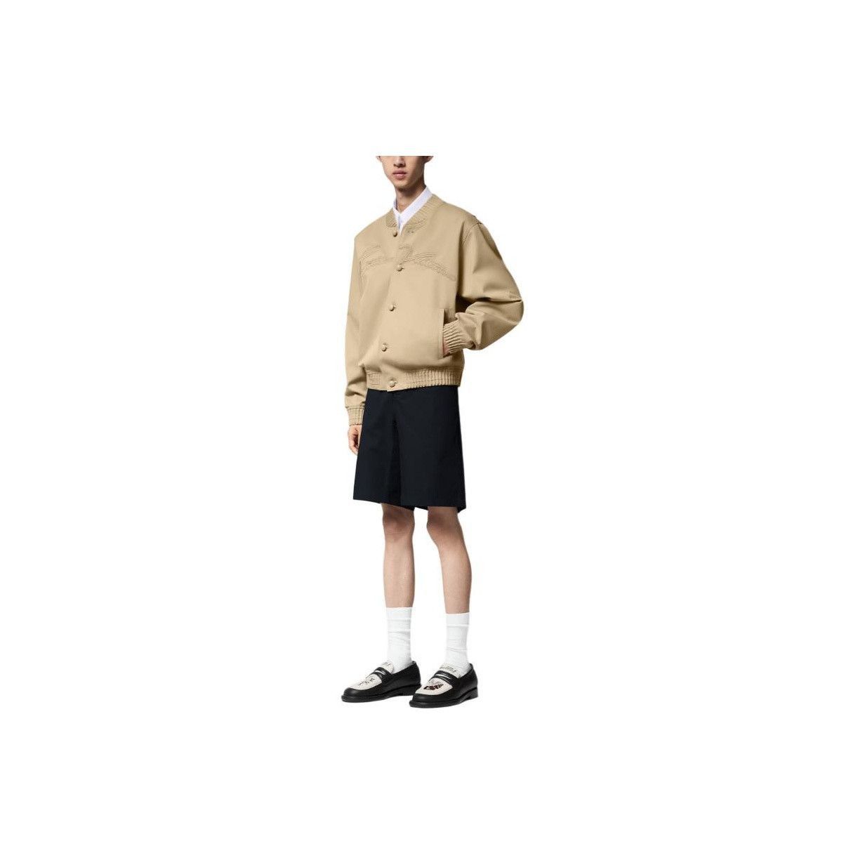 Louis Vuitton Beige Embroidered Logo Bomber Jacket Size US M / EU 48-50 / 2 - 13 Thumbnail