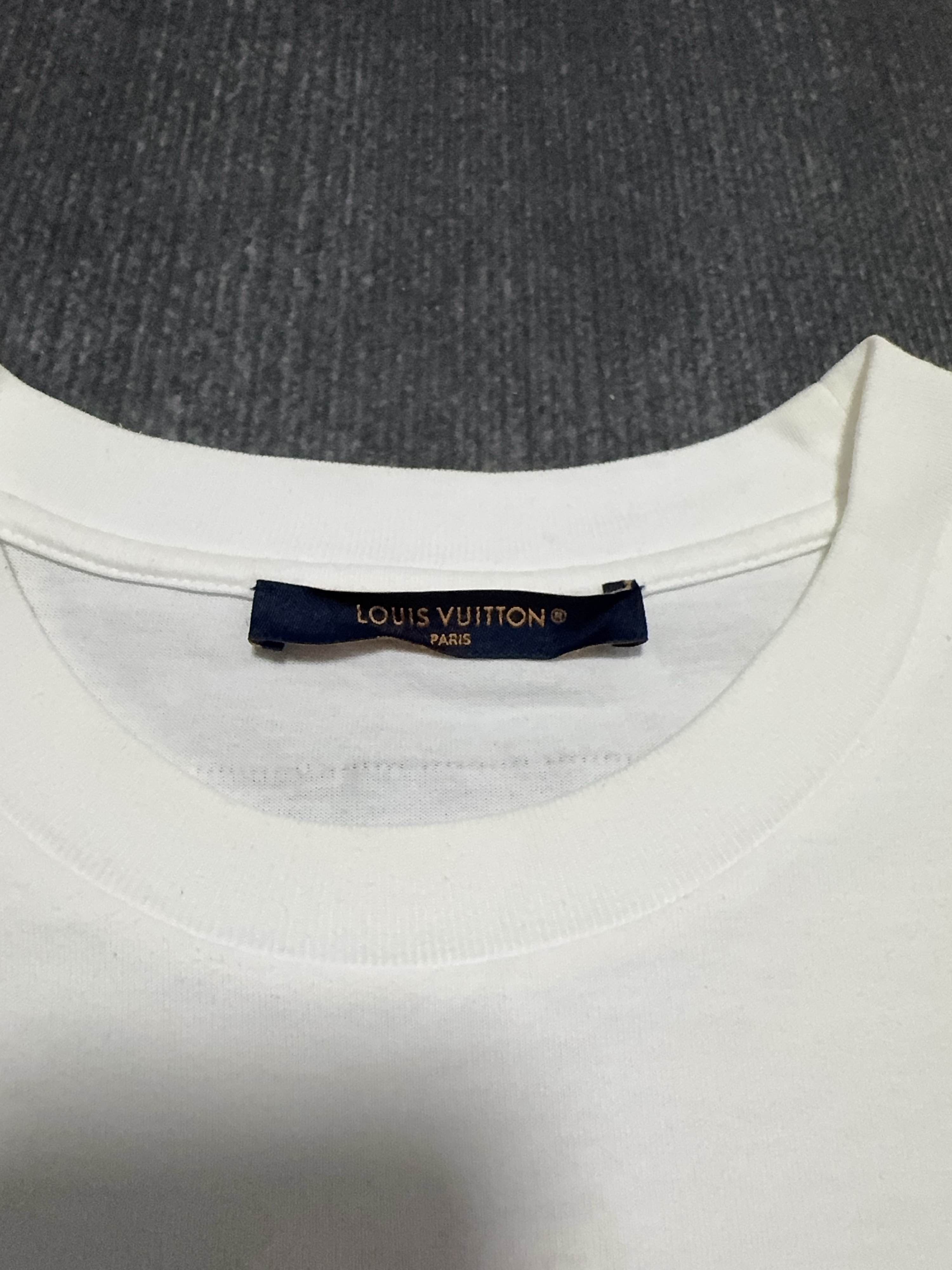 Louis Vuitton Debossed Logo Long Sleeve Tee in White Size US L / EU 52-54 / 3 - 3 Thumbnail