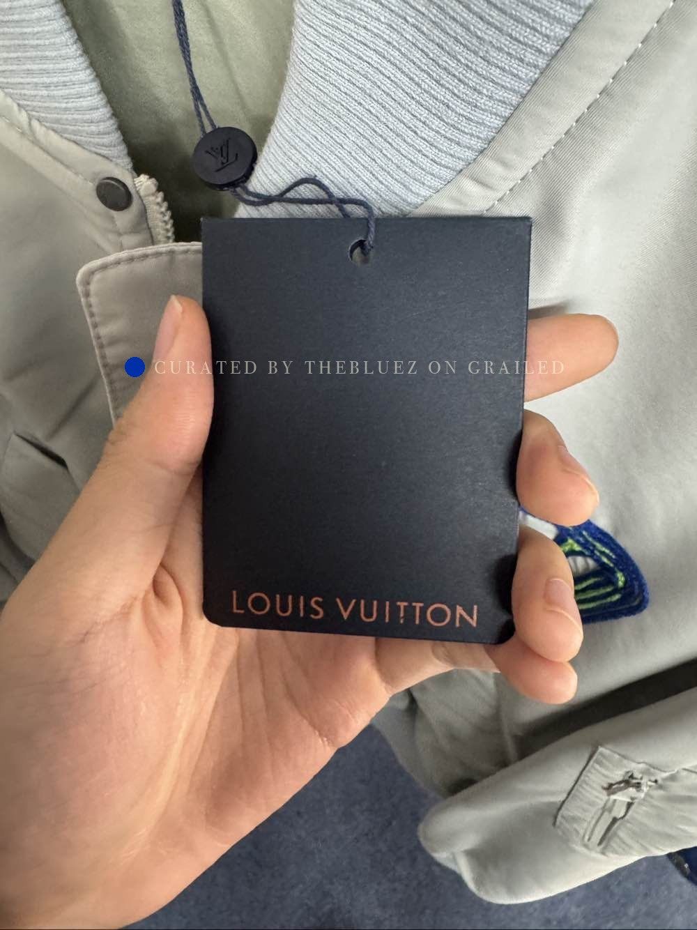 Louis Vuitton Gray Logo Embroidered Bomber Jacket Size US M / EU 48-50 / 2 - 5 Thumbnail